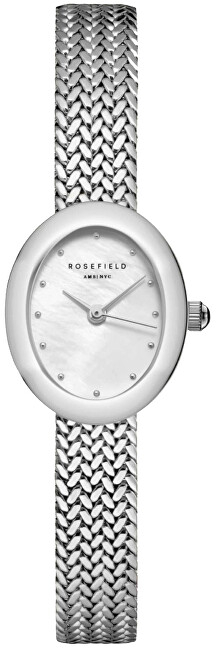 Orë dore për femra Rosefield Mini Oval MWSMS-M05, e argjendtë