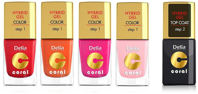 Лак за нокти Delia Cosmetics Coral Hybrid, гел ефект, нијанса 101 Sweet Candy