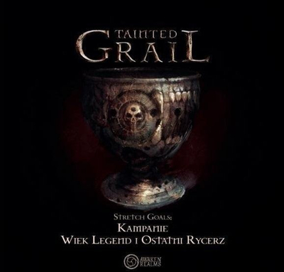 Lojë tavoline Awaken Realms Tainted Grail Stretch Goals, zgjerim kampanjash, kooperativ, e zezë