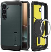 Kllëf telefoni Spigen Tough Armor MagSafe, për Samsung Galaxy S26, me mbajtëse, Abyss Green