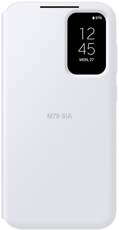 Футрола за телефон Samsung Smart View Wallet Case S23 FE, со капак, бела