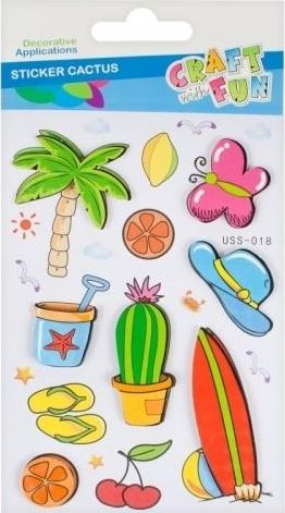 Ngjitëse me figura 3D Craft with Fun, 11 elemente
