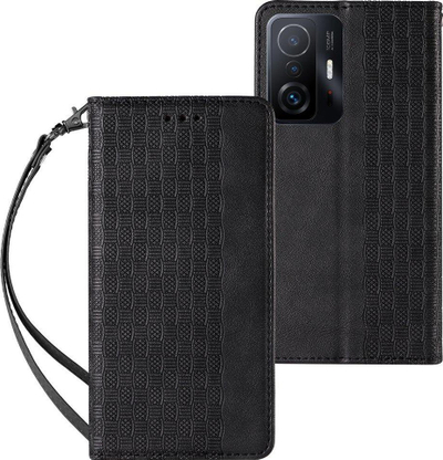 Këllëf portofol Hurtel Magnet Strap Case për Samsung Galaxy A13 5G, me varëse, i zi