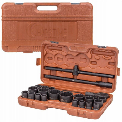 Set çelësa goditës Forstime 3/4", 26 copë, 17 65mm, me kuti