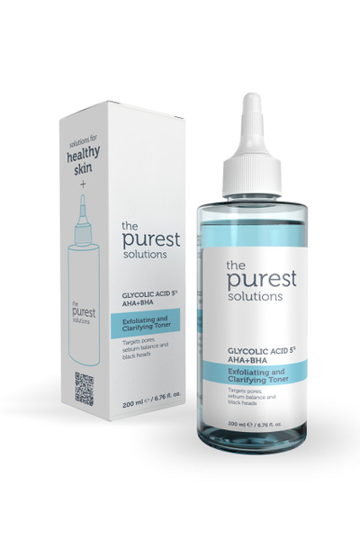 Tonik eksfoliues The Purest Solutions 5% Acid Glikolik + AHA+BHA, 200 ml