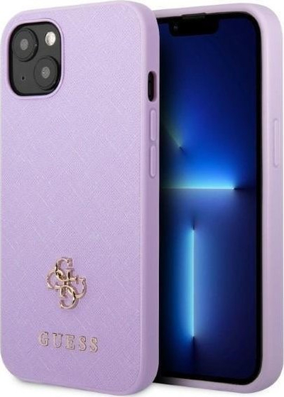Mbajtëse telefoni Guess Hardcase Saffiano 4G, për iPhone 13 6.1", TPU, lejla
