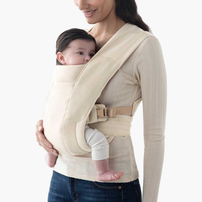 Mbajtëse bebe Ergobaby Embrace, elastike, 3.2-11.3kg, ngjyrë krem
