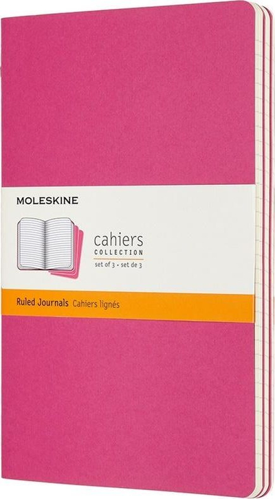 Set me fletore Moleskine Cahier Large, 13 x 21 cm, 80 faqe, rozë Kinetic