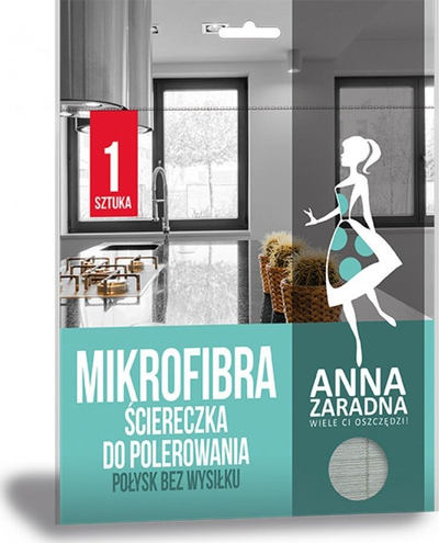 Leckë lustruese mikrofiber Anna Zaradna, 1 copë, e hirtë