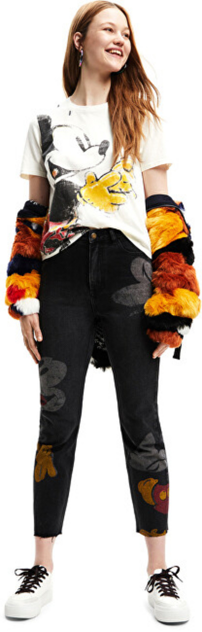 Maicë Desigual To Meet U Mickey Regular Fit, e bardhë