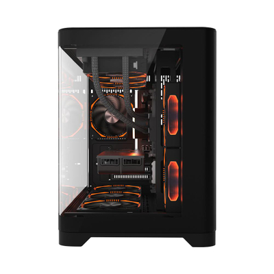 Kullof PC 1st Player UV6, cube tower, Micro ATX, e zezë
