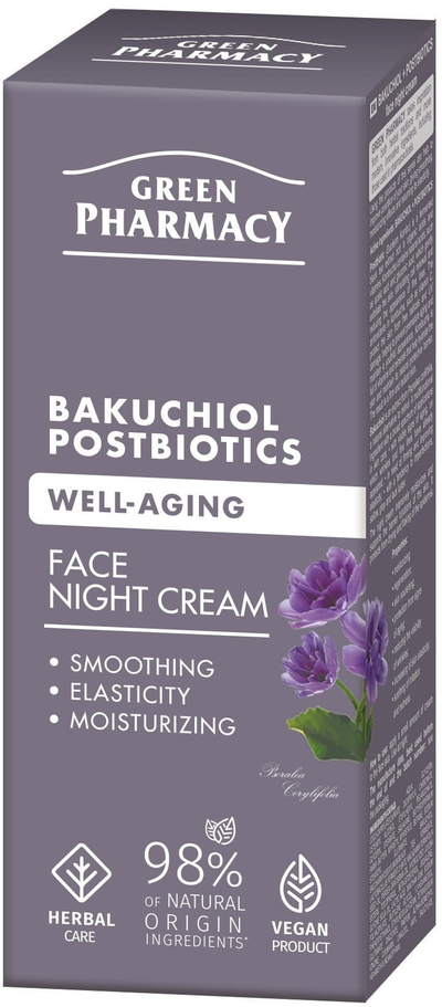 Krem nate për fytyrën Green Pharmacy Bakuchiol + Postbiotics, 50 ml, kundër rrudhave