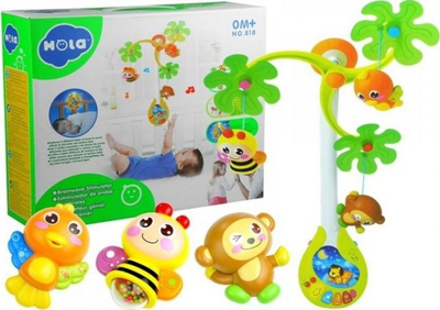 Karusel krevat Hola NO.818, muzikor interaktiv, për foshnja, shumëngjyrësh