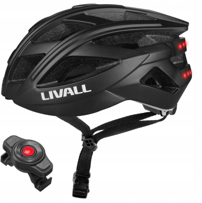Каска за велосипед Livall BH60SE Neo V2, Bluetooth, LED светло, 55-61 cm, црна