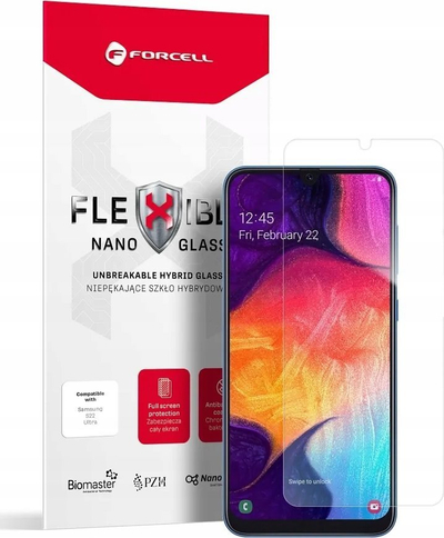 Xham mbrojtës Forcell Flexible Nano Glass, hibrid, për Samsung Galaxy A50, transparent