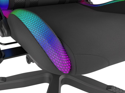 Karrige lojërash NATEC Genesis Trit 600 RGB, 150 kg, e zezë