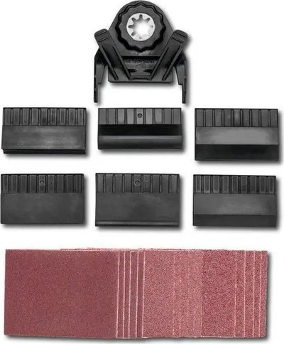 Set aksesorësh profil-zmerilim FEIN Starlock Plus, për vegla shumëfunksionale, i zi