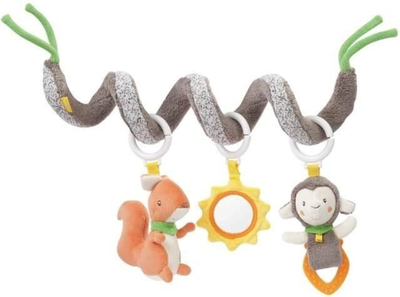 Lodër spirale interaktive për bebe, 30 cm, prej stofi, me shumë ngjyra