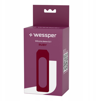Mbulesë silikoni Wessper WE260, për shishe 500ml, borosilikat, Ruby