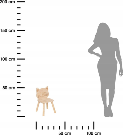 Karrige për kalamoj Atmosphera Cat Pia, dru rubberwood, ngjyr natyrale