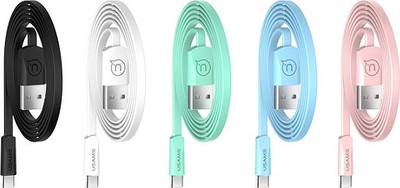 Kabllo USB USAMS US-SJ200 U2, Type-C në USB, 1.2m, e bardhë