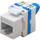 Modul keystone rrjeti Techly Self Clamping RJ45, Cat.6A U UTP, i bardhë e kaltër