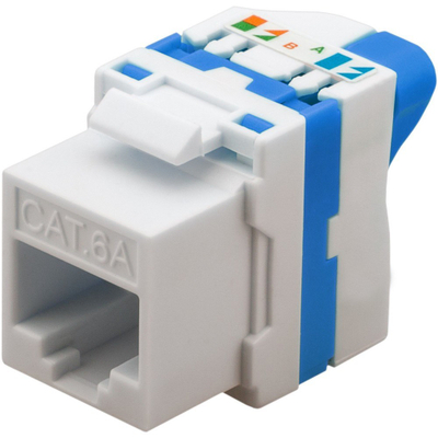 Modul keystone rrjeti Techly Self Clamping RJ45, Cat.6A U UTP, i bardhë e kaltër