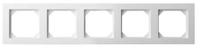 Рамка Лирегус EPSILON SLIM FRAME 14-145-05, за прекинувачи и приклучници, бела