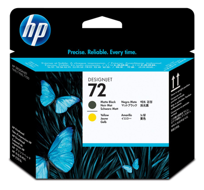 Kokë printimi HP Nr. 72 C9384A, matte black, yellow