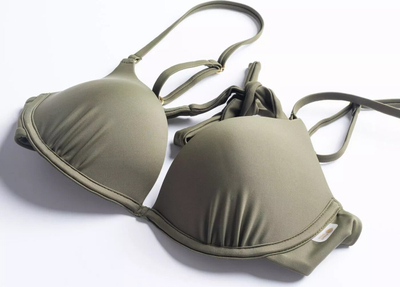 Rroba banje sipërme Aquawave Grape Top W, për goca, UPF 50+, jeshile ulliri