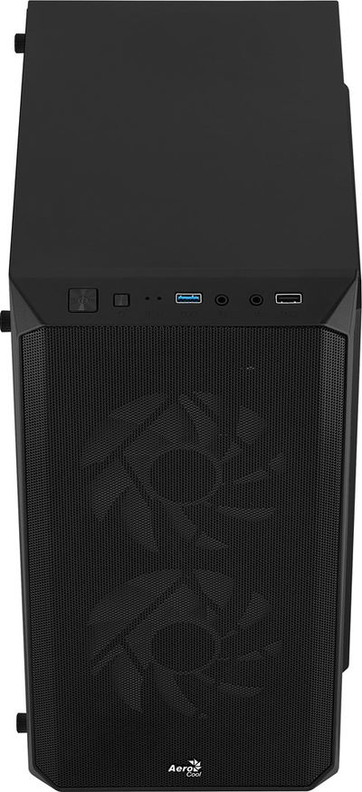 Kuti kompjuteri Aerocool CS-107 FRGB, mini tower, panel akrilik, e zezë