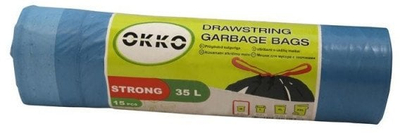 Кеси за отпадоци Okko Blue, 35L, 15 парчиња, сина
