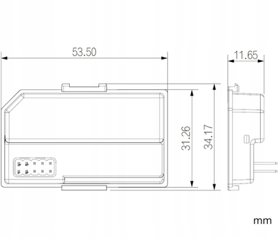 Modul wireless alarmi Dahua HY-MRF50-R8, 868 MHz, për Wisualarm, i bardhë