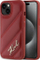 Kapak telefoni Karl Lagerfeld KLHCP15SPQDSMGR, për iPhone 15 14 13 6.1", hardcase, i kuq