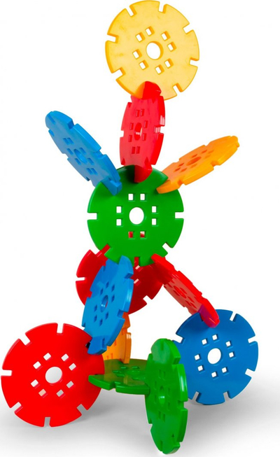 Lodër ndërtimi Marioinex Giant Wheels, 36 copë, plastikë, shumëngjyrëshe