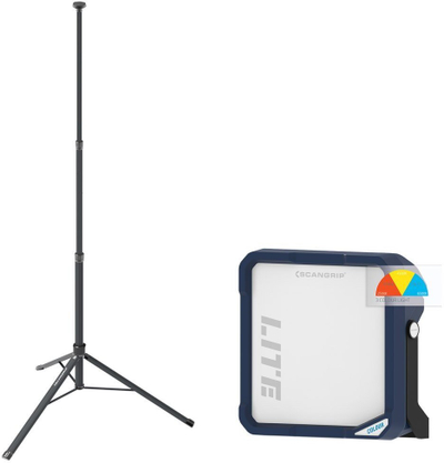 Reflektor pune SCANGRIP Vega Lite Colour, 5000 lumens, me tripod, blu