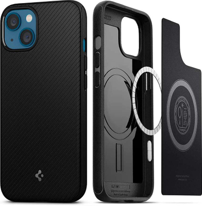 Mbulesë telefoni Spigen ACS03546 Mag Armor për iPhone 13, 6.1", MagSafe, e zezë