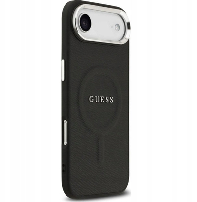 Mbulesë telefoni Guess Hardcase Classic Logo MagSafe, për iPhone 17 Air dhe iPhone 17 Pro, e zezë