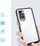 Kapak 3n1 për telefon Xiaomi Redmi 10, transparent, me kornizë antirrëshqitëse, i zi