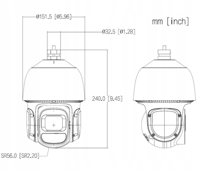 Безбедносна камера Dahua PTZ DH-SD3D416NB-GNY, 4MP, 16x оптички зум, бела