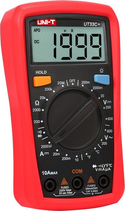Multimetër dixhital Uni-T UT33C+, ekran LCD me ndriçim