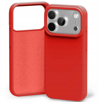 Këllëf telefoni Mercury Silicone Case, për iPhone 17 Pro, silikoni, i kuq