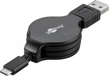 Kabllo Gembird USB-A me USB-C, 1 metër, e zezë