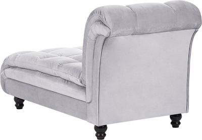 Karrige chaise Beliani Lormont, kadife, krah djathtas, gri e çelët
