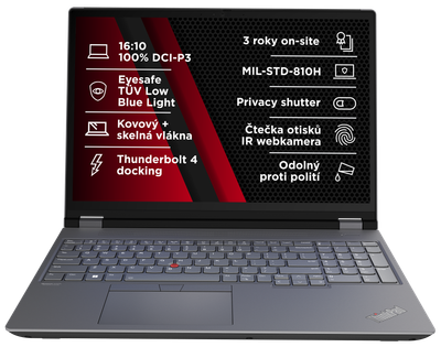 Laptop Lenovo ThinkPad P16 Gen 2, 16" OLED, i7 14700HX, 32GB RAM, 1TB SSD, RTX A3500, gri