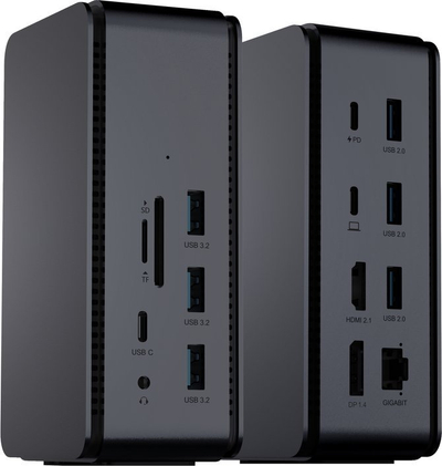 Docking station ProXtend Dual 8K USB-C DOCK2XUSB4, USB4, deri 8K, gri