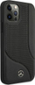 Mbrojtëse telefoni Mercedes-Benz Hard Case, për iPhone 12 Pro Max, lëkurë natyrale, e zezë