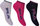Set çorapesh për femra Fila mFI0353, të zeza/vjollcë/rozë