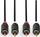 Стерео аудио кабел Nedis, 2x RCA машки на 2x RCA машки, 2m, антрацит