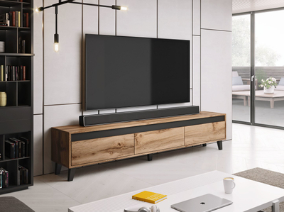 Komodinë TV Nord, 185cm, dru lisi Wotan, anthracite